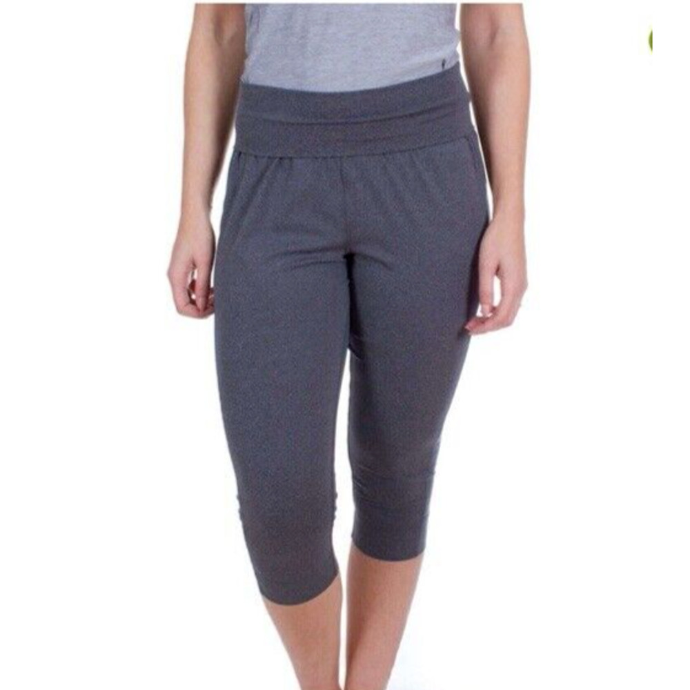 Patagonia Women‎ Slim Fit Trail Beta Capri  Grey Stretch Outdoor Hiking